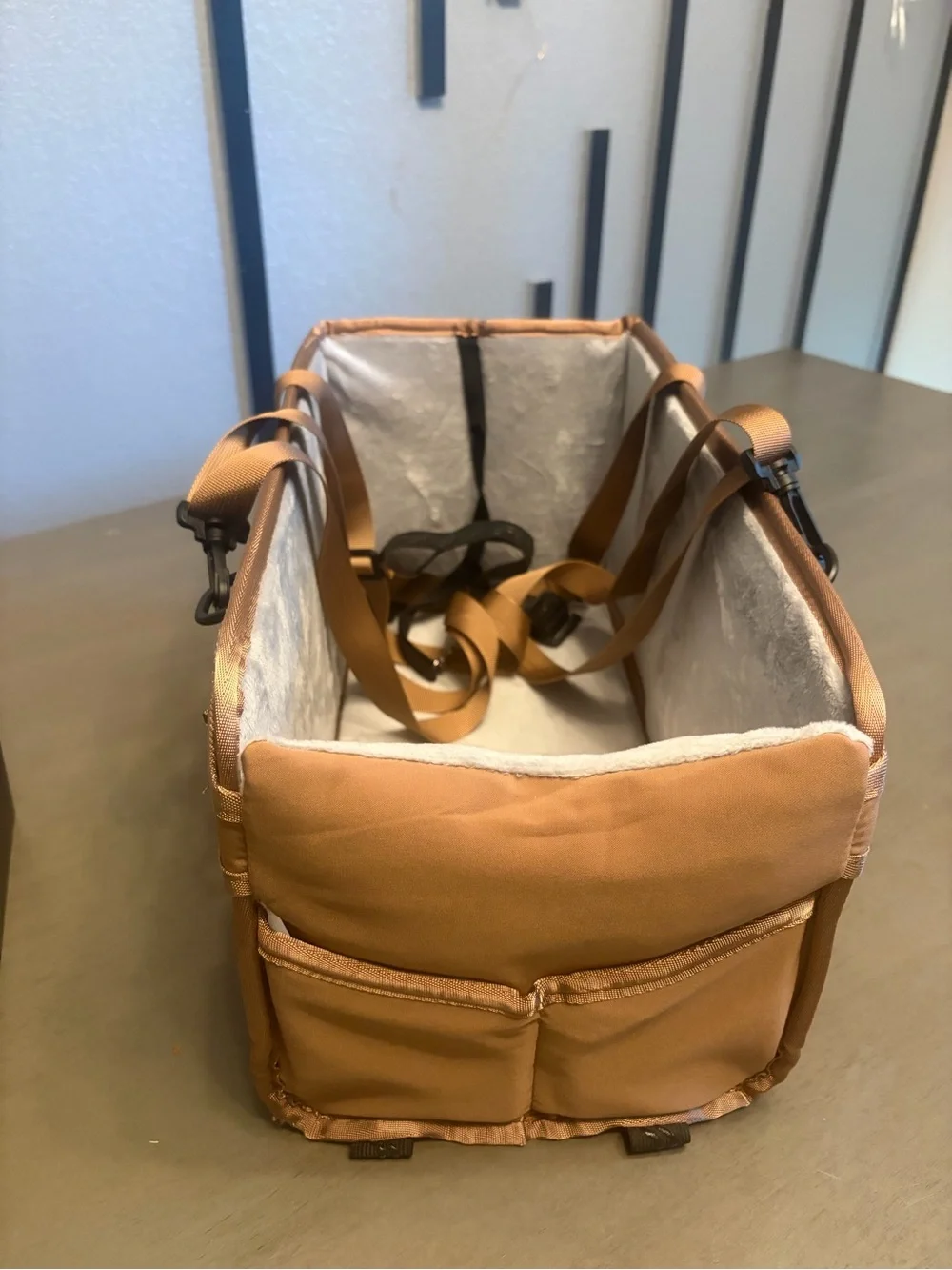 Dog Car Seat Booster - Tan Pet Travel Booster Seat